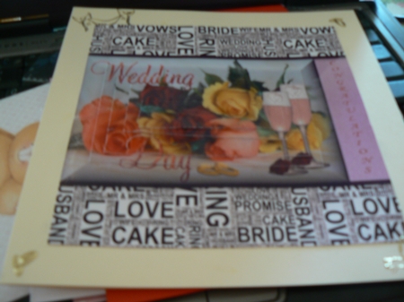 Wedding Day pyramid card front by Laura Jones