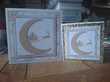 White and Gold Foil Crescent Moon Christmas 4 Featured Gallery Photo