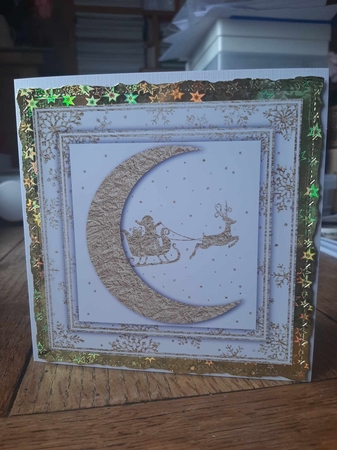 White and Gold Foil Crescent Moon Christmas 4 Featured Gallery Photo