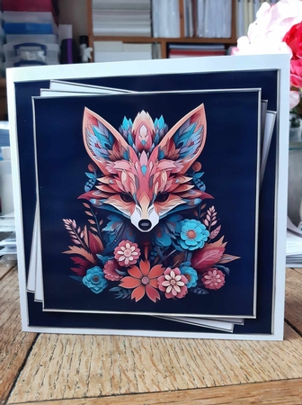 3d Faux Paper Art - Fennec Fox by Ann Davies