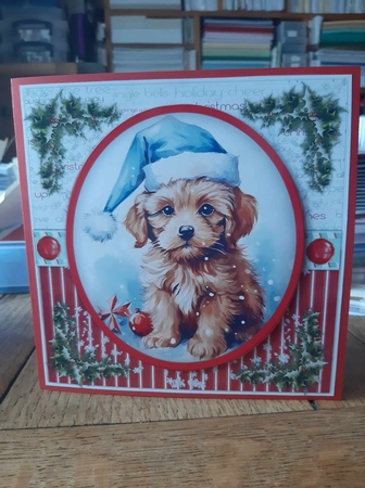 8x8 Mini Kit, Gorgeous Christmas Pup by Ann Davies