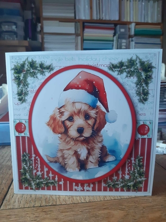 8x8 Mini Kit, Gorgeous Christmas Pup by Ann Davies