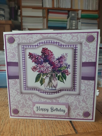 Lilacs card front 1 by Ann Davies