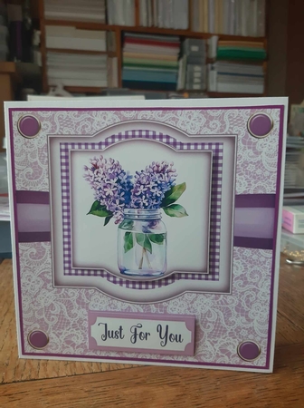 Lilacs card front 3 by Ann Davies