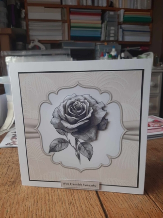Sympathy Roses 3 by Ann Davies