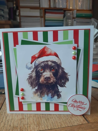 Christmas Dogs Card Toppers Collection Set by Ann Davies