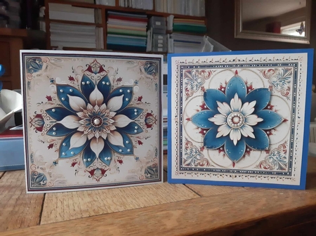 Winter vintage 3 CARD FRONTS by Ann Davies