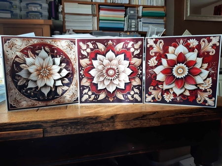 Modern vintage 4 CARD FRONTS by Ann Davies