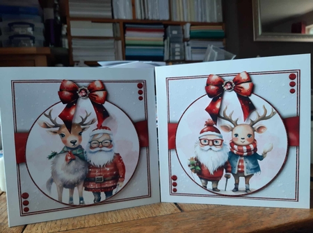 Santa Reindeer Bauble Mini Kit    7X by Ann Davies