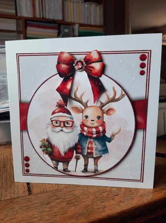 Santa Reindeer Bauble Mini Kit    7X by Ann Davies
