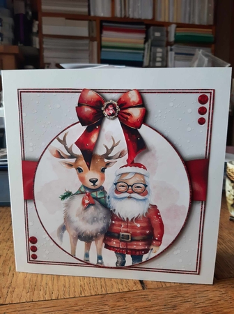 Santa Reindeer Bauble Mini Kit    7X by Ann Davies