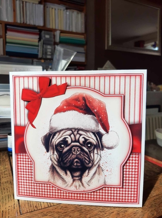 Pugs Christmas Mini Kit    7X7 by Ann Davies