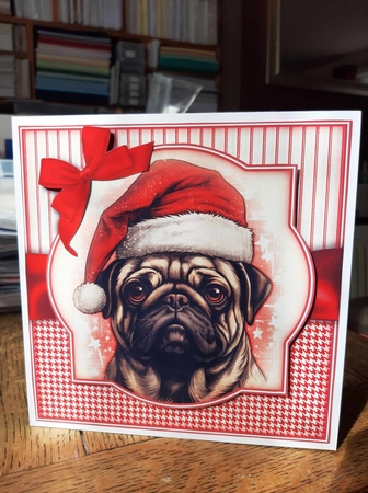 Pugs Christmas Mini Kit    7X7 by Ann Davies