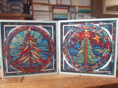Stained Glass Christmas Tree Multi Topper Kit by Ann Davies