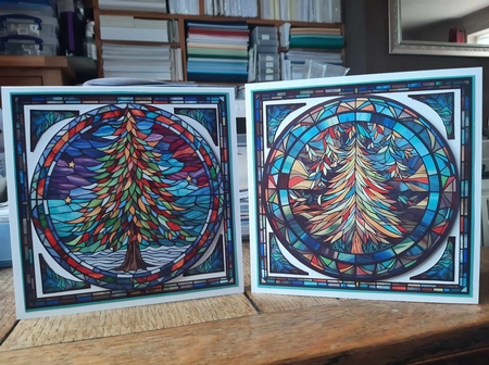 Stained Glass Christmas Tree Multi Topper Kit by Ann Davies
