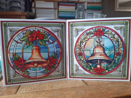 Stained Glass Christmas Bell Multi Topper Kit by Ann Davies