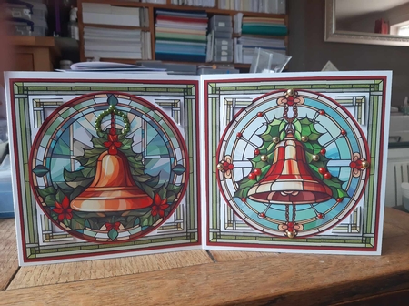 Stained Glass Christmas Bell Multi Topper Kit by Ann Davies