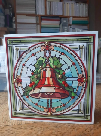 Stained Glass Christmas Bell Multi Topper Kit by Ann Davies
