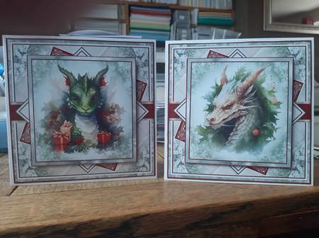 Christmas Dragon Mini Page Kit by Ann Davies