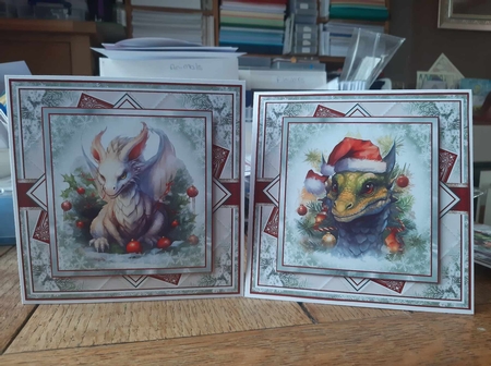 Christmas Dragon Mini Page Kit by Ann Davies