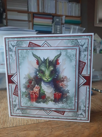 Christmas Dragon Mini Page Kit by Ann Davies