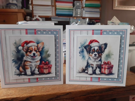 Christmas pup Topper Kit by Ann Davies