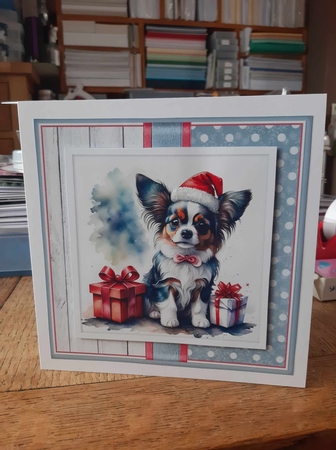 Christmas pup Topper Kit by Ann Davies