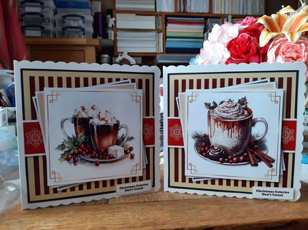 Christmas Calories Dont Count Card & Topper Set by Ann Davies