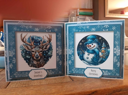 Mixed Blue Christmas 1 Multi Topper Kit by Ann Davies