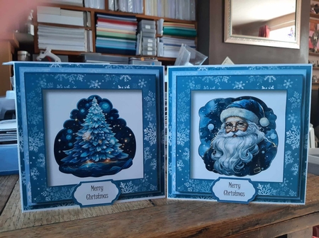 Mixed Blue Christmas 2 Multi Topper Kit by Ann Davies
