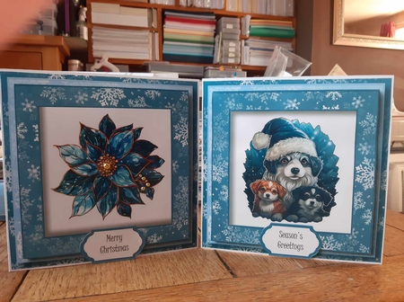 Mixed Blue Christmas 2 Multi Topper Kit by Ann Davies