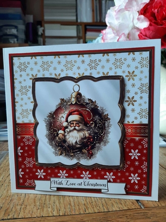 Santa Bauble by Ann Davies