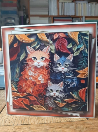 Gorgeous Quilling Cats Multi Topper Kit by Ann Davies