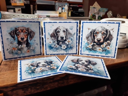 Watercolor Dogs backgrounds by Ann Davies