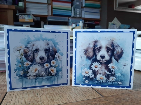 Watercolor Dogs backgrounds by Ann Davies