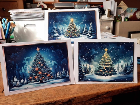 Christmas tree 7x5 4 by Ann Davies
