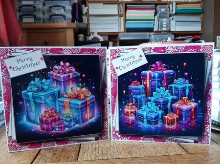 Neon Christmas Gifts Multi Topper Kit by Ann Davies