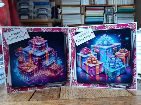 Neon Christmas Gifts Multi Topper Kit by Ann Davies