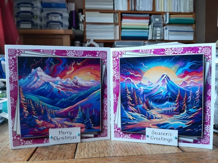 Neon Winter Mountain Multi Topper Kit by Ann Davies