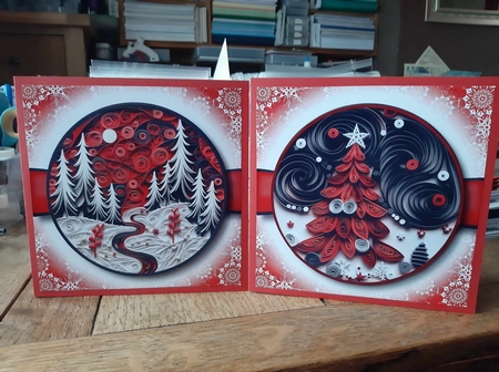 Mixed Black & Red 3D Quilling Christmas Multi Topper Kit by Ann Davies
