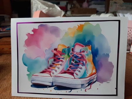 Those Boots A4 Landscape print by Ann Davies