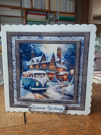 Winter van card front 3 by Ann Davies