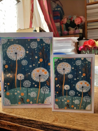 Dandelions A4 Background by Ann Davies
