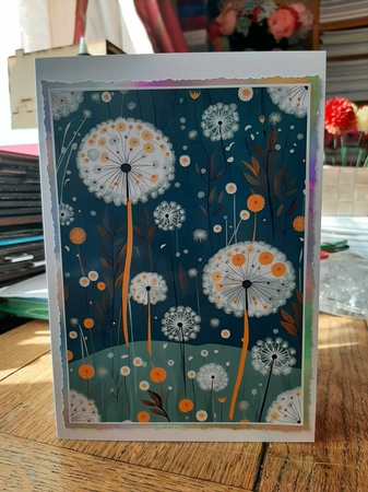 Dandelions A4 Background by Ann Davies