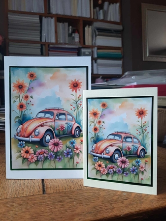 Its a Hippy Thing VW Beetle A4 by Ann Davies