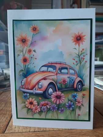 Its a Hippy Thing VW Beetle A4 by Ann Davies