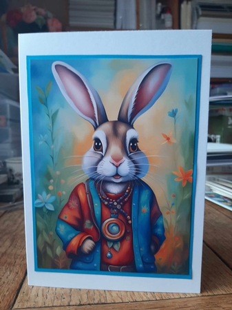 Its a Hippy Thing Rabbit A4 by Ann Davies