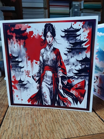 Splatter Art. Love Or Revenge 7x7 Card Kit. Matching Box, Gift Bauble,Tag by Ann Davies