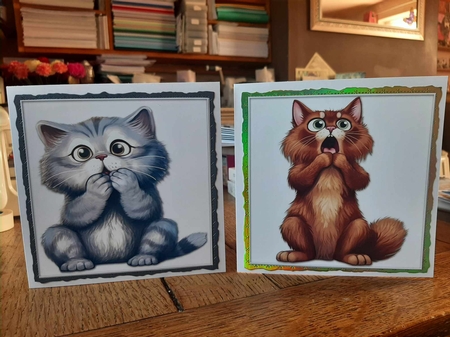 Funny Cats Card Toppers 2 by Ann Davies