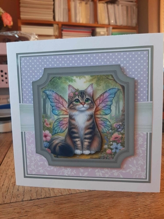 FOREST FAIRY CATS with decoupage layers by Ann Davies